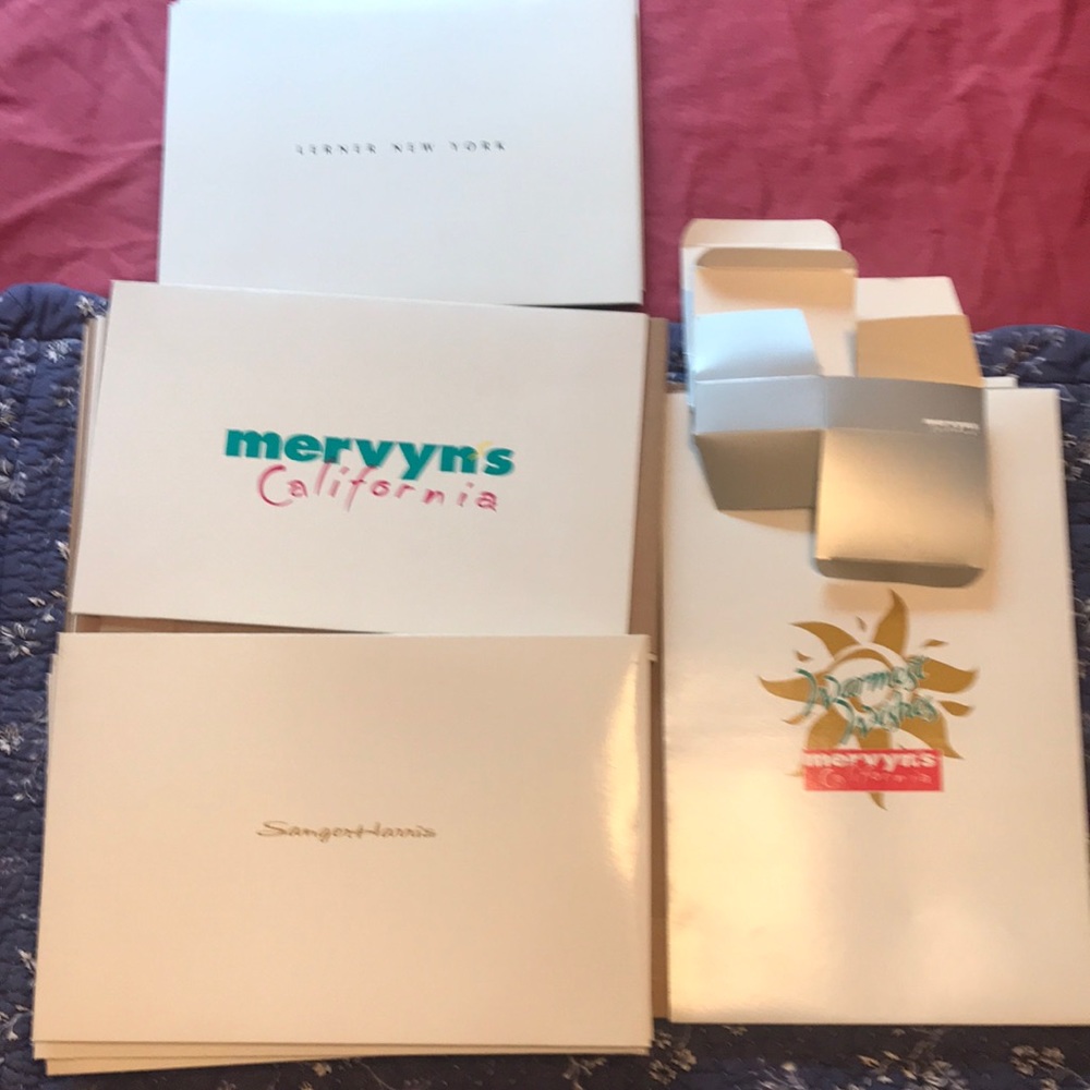 Boxes Vintage Bundle of Vintage Mervyn’s Lerner Sanger Harris Gift Boxes
